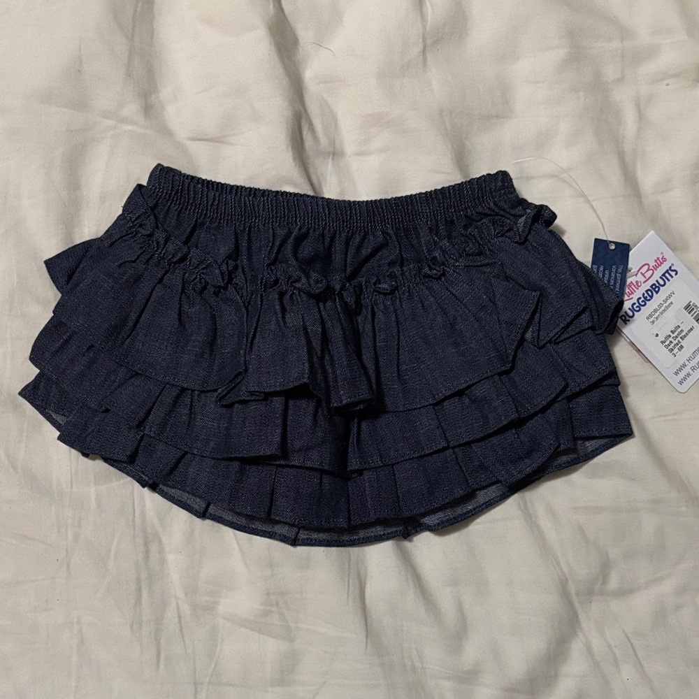 Ruffle Butts Navy Skirt 3-6 months